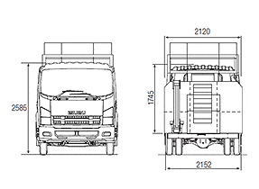 Plantman P2500 Service Truck Technical Diagram 1