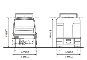 Plantman P3500 Service Truck Technical Diagram 1