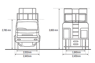 Plantman P5000 Service Truck Technical Diagram 1