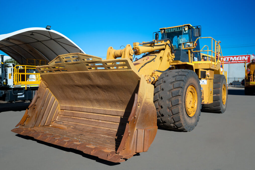 A Caterpillar wheel loader on show at the Plantman site.