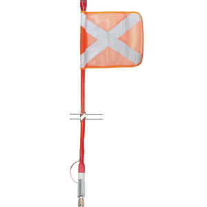 1.2M SAFETY WHIP FLAG WITH LED LIGHT IN TOP