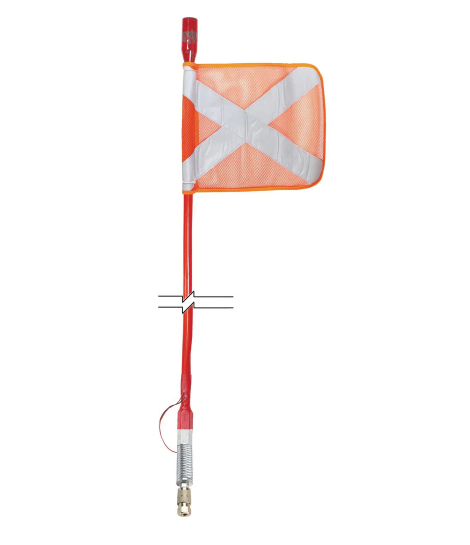 1.2M SAFETY WHIP FLAG WITH LED LIGHT IN TOP